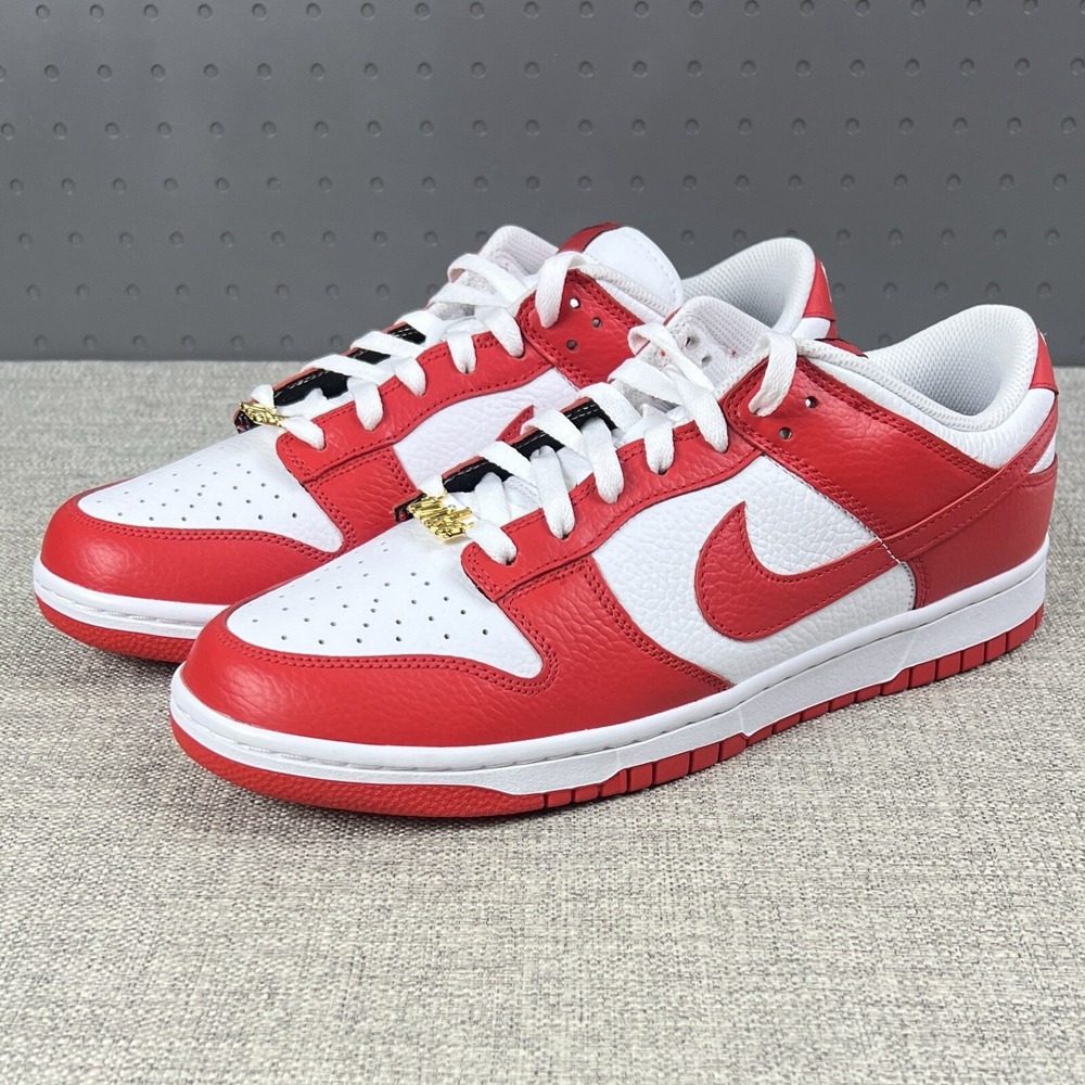 Mens Size 11.5 - Nike Dunk Low ID Red White New Sneakers FJ2253 -901 - Picture 7 of 11